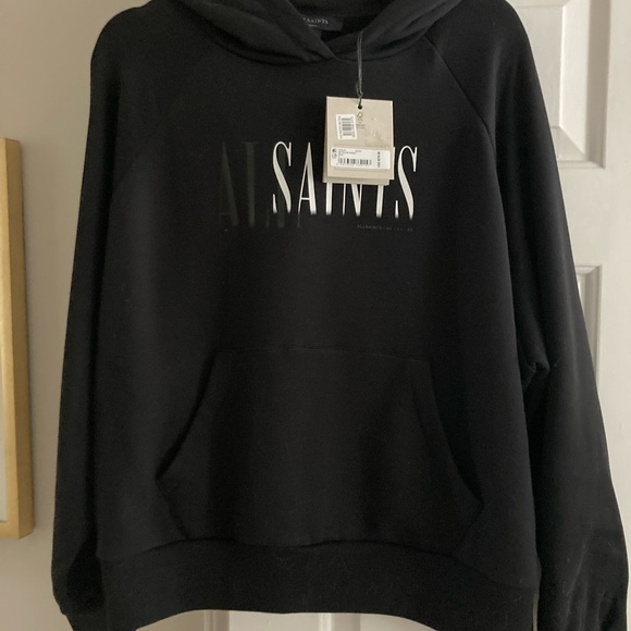 All Saints Other - Women’s All Saints Black Logo Hoodie! Medium!